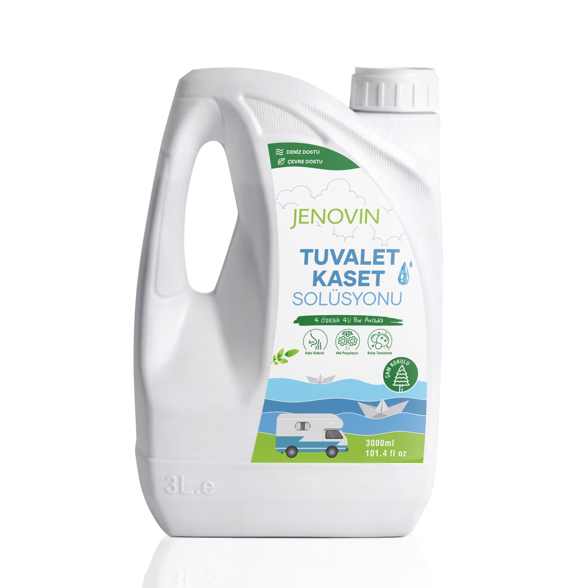 Karavan Tekne Yat Tuvalet Wc Kaset Atık Kimyasalı Çam Kokulu 3 L